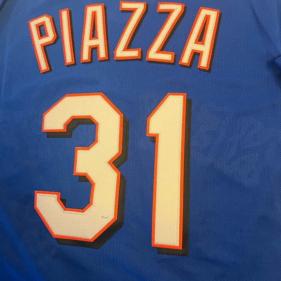 Mike Piazza Mitchell & Ness Royal Blue Mets Jersey - Picture 5 of 5
